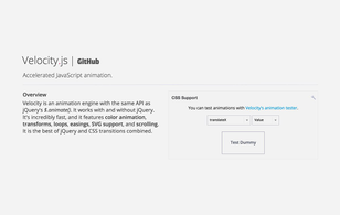 Velocity.js: Animation library