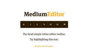 MediumEditor.js: WYSIWYG text editor